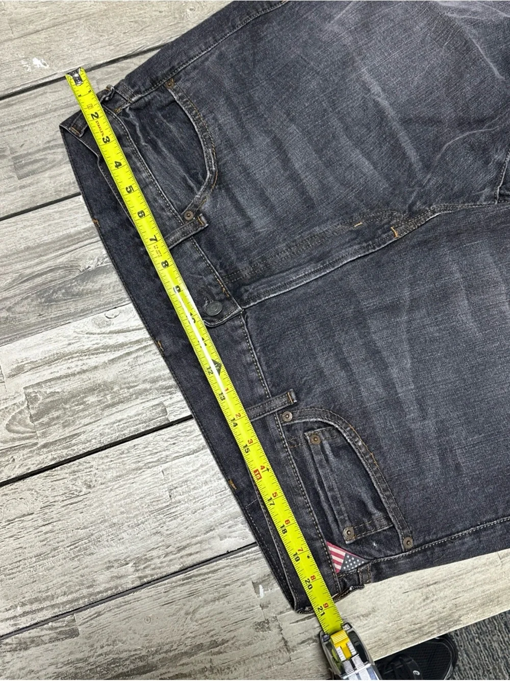Denim & Supply Ralph Lauren Slim Jeans Washed Grey 40/32 Preppy Distressed